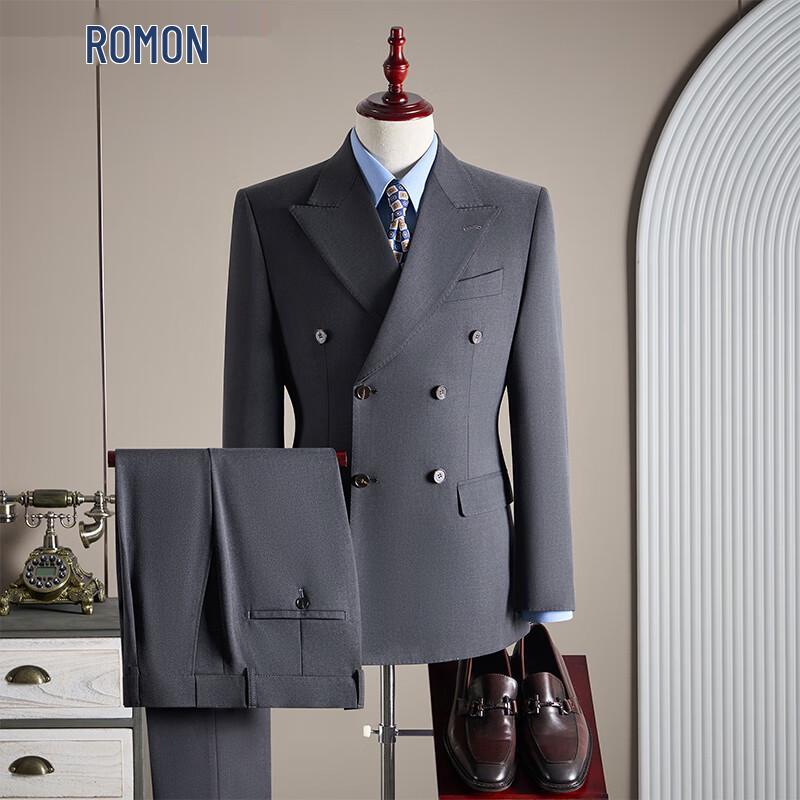 

Romon Men s Tencel Lyocell Wool Suit Set 3XL
