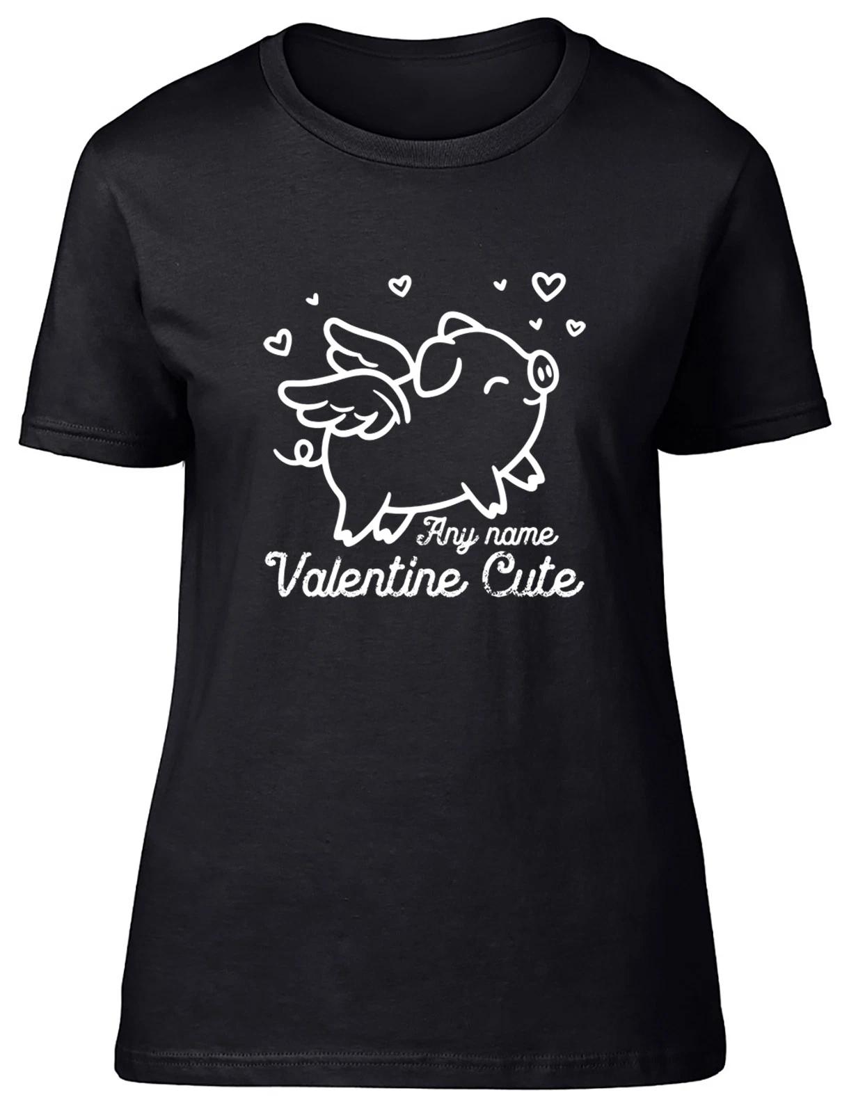Personalised Valentine Cute February 14th Womens T-Shirt Ladies Gift Tee XXXXL