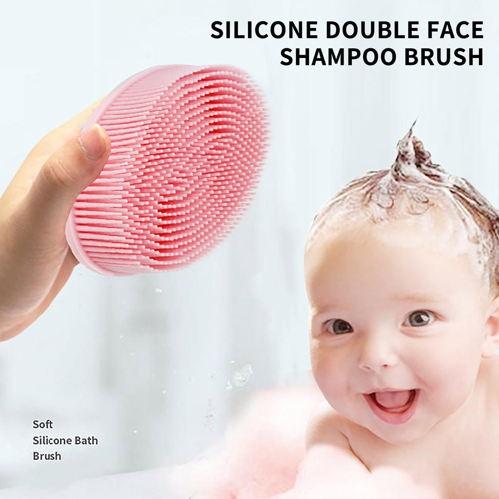 Upgrade 2 In 1 Bath And Shampoo Brush, Silicone Body  For Use In Shower, Exfoliating Body Brush, Premium Silicone Loofah, Scalp Brush