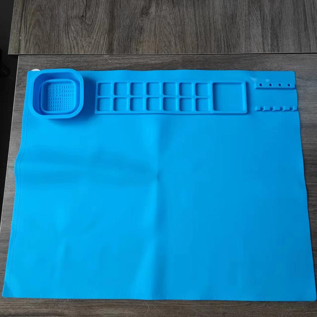 1PCS Washable Silicone Craft Graffiti Painting Mat Children's DIY Silicone Painting Scrubbable Pigment Palette Painting Pad