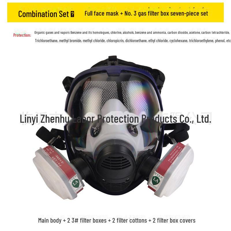 Multifunctional Gas Mask for Spray Painting, Pesticides, Chemical Protection & Grinding Dust with Spherical Design