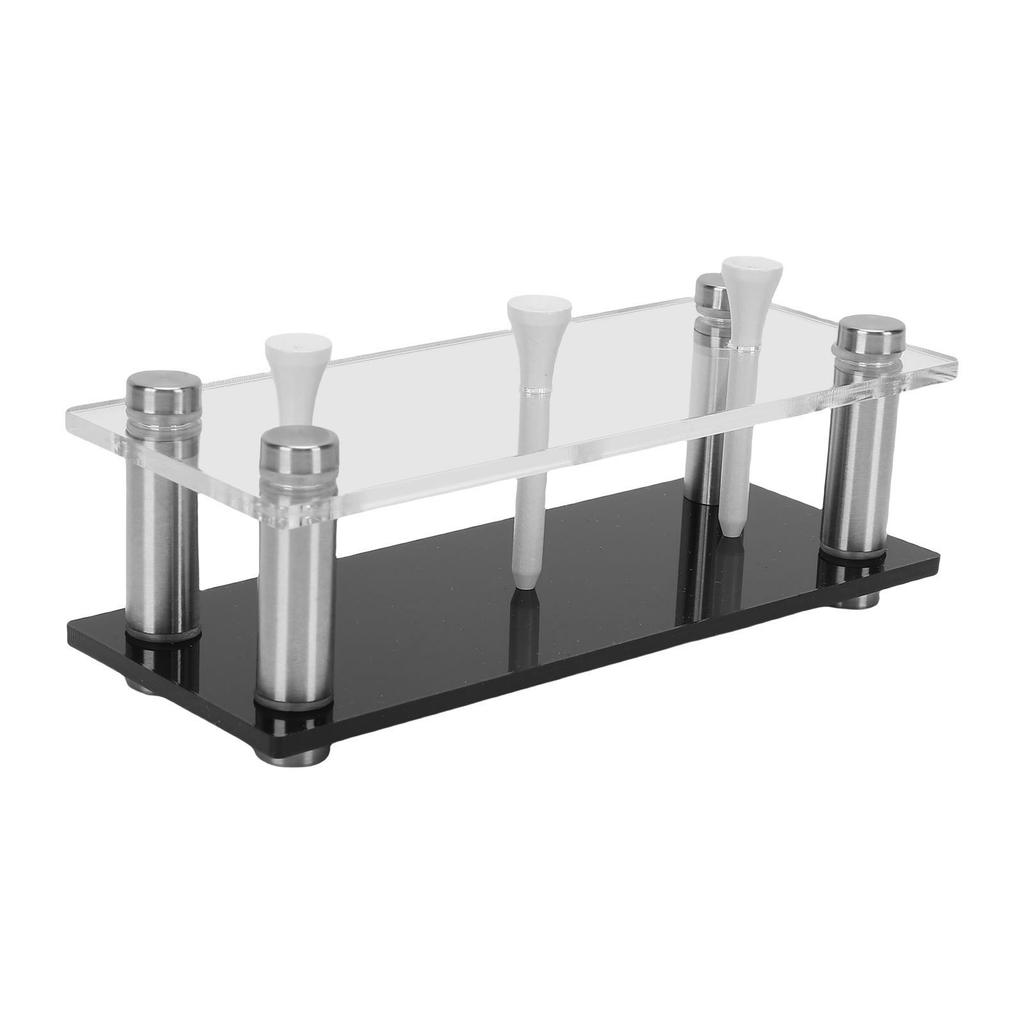 2 Pcs Golf Ball Display Stand Acrylic Metal Golf Ball Holder for Home Study Living Room Office Sports Center
