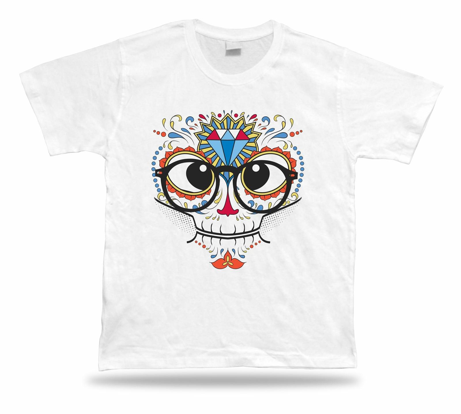 Skeleton Eyeglasses Colorful Diamond cool awesome modern tshirt stylish design S разноцветный