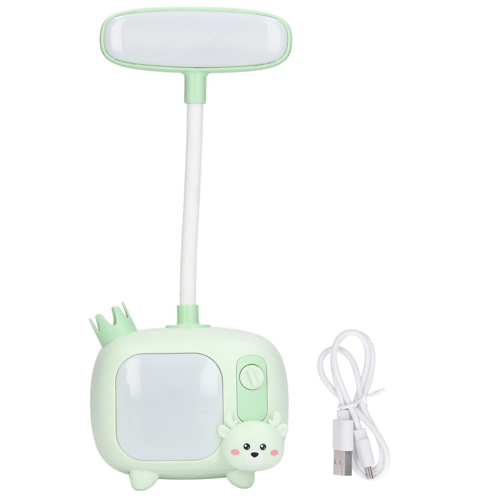 Kids Reading Light TV Style Base Silicone Gooseneck USB Charge Soft LED Light Kids Desk Lamp for Stu