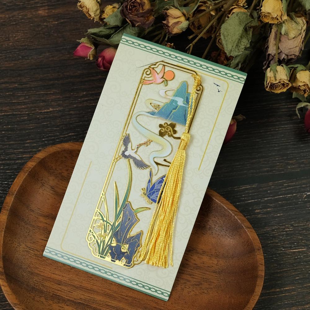 

Metal Book Clip Tassel Pagination Mark New Brass Bookmark Student Gift