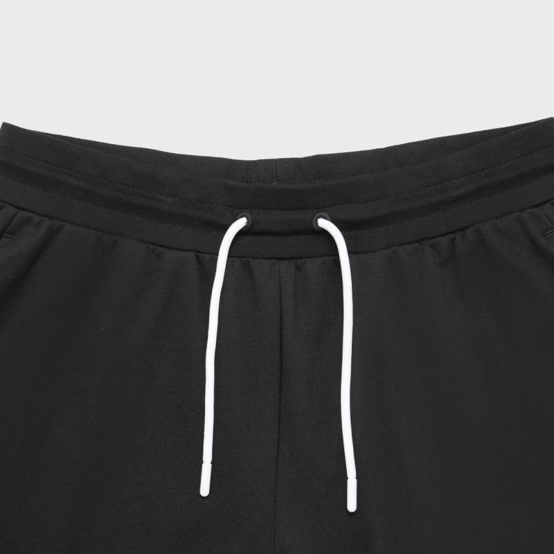 Emporio Armani EA7 SS24 Logo Letter Print Drawstring Casual Shorts Men Shorts Black 3DPS63-PJ05Z-1200