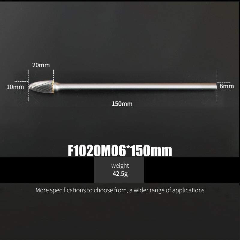 150mm Length 1Pcs Tungsten Carbide Rotary Files Woodworking Plastic Metal Iron Aluminum Stainless Steel Milling Cutter