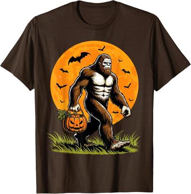 Straszna Dynia Halloweenowa Bigfoot Zabawna Koszulka Halloweenowa Sasquatch