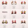 Holiday Santa and Reindeer Antler Hair Clip Set for Adults & Kids