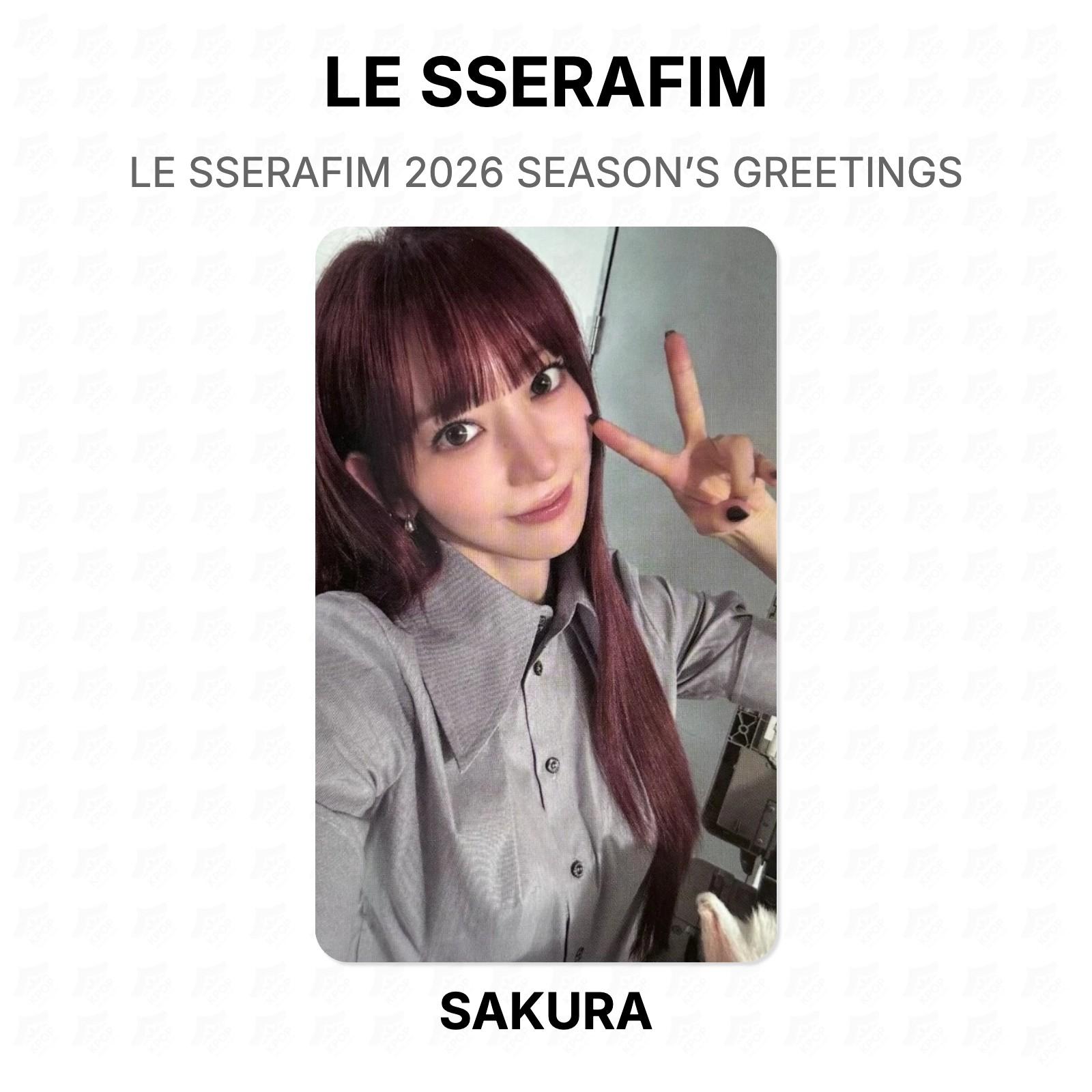 LE SSERAFIM 2026 SEASON’S GREETINGS Official Photocard SAKURA 02