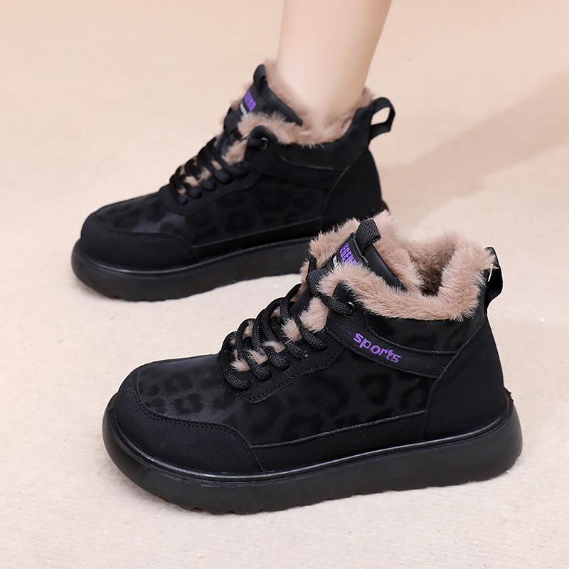 Women Winter Fleece Lined Thick Sole Non Slip Warm Casual Snow Boots
