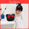 Bear Shoulder Bowknot Bag Childrens Cartoon Animal Shoulder Bag Pu Material