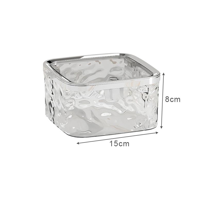 Press Type Mini Desktop Trash Can with Lid Desktop Paper Basket Car Waste Bins Small Storage Box for Jewelry Makeup