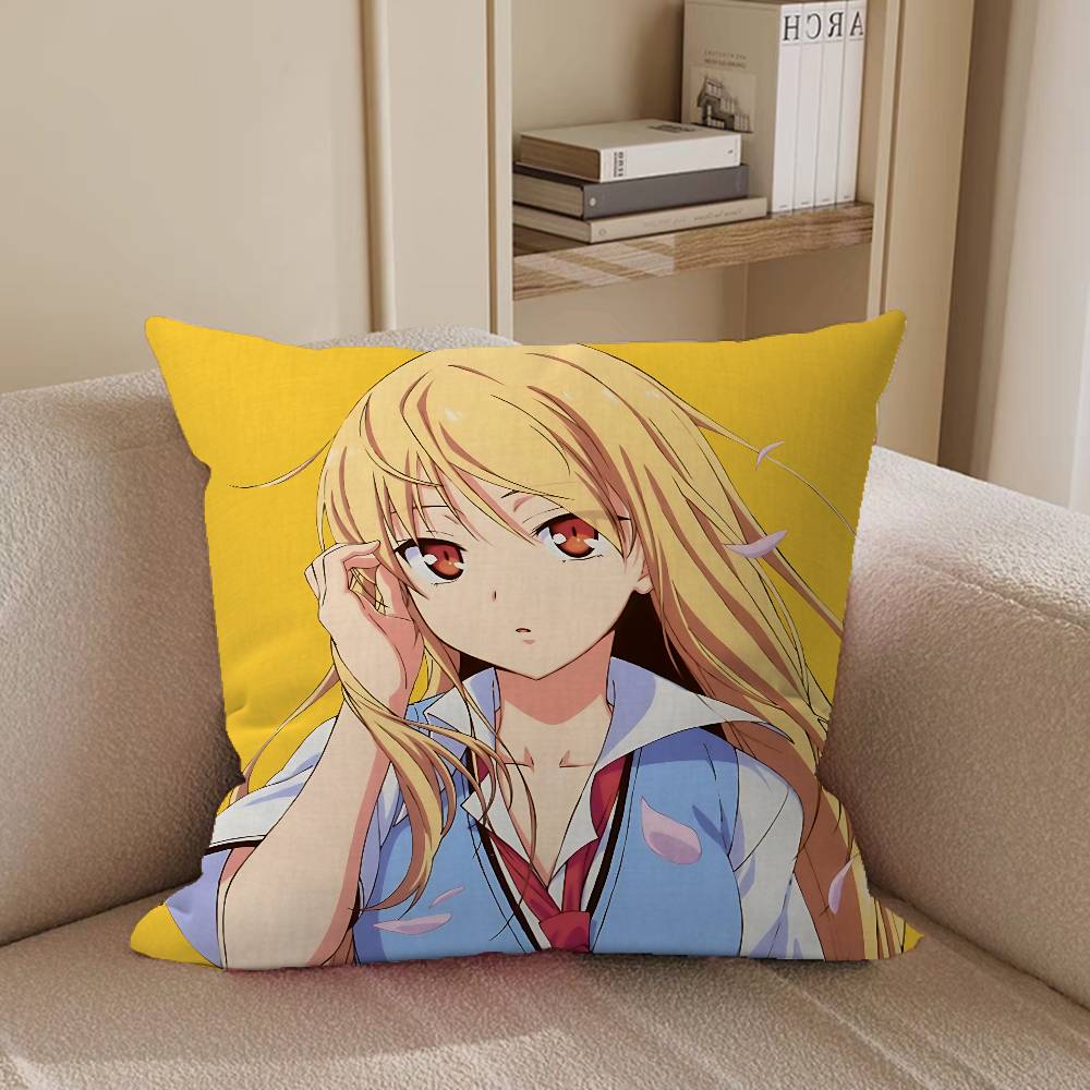 M-Mashiro Shiina Pillowcase Toon Gift Cushion Cover Bedroom Home Sofa Chair Seat Decor Pillow Case