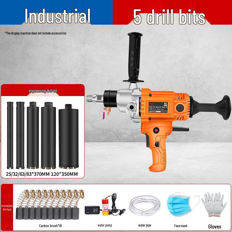 High-Power Handheld Wet/Dry Core Drill for Concrete and Water Drilling