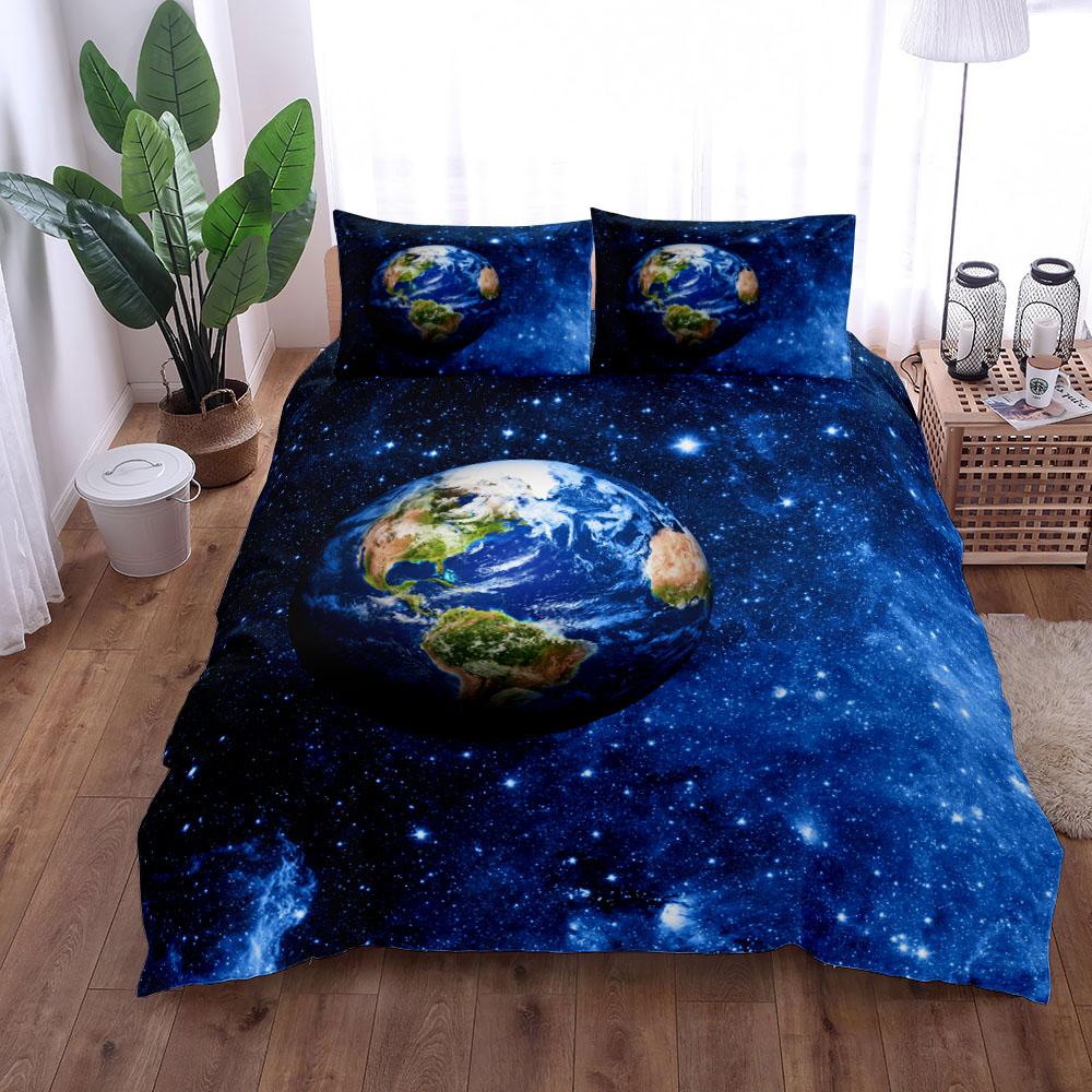 Erde Planet Bettbezug Set King Queen Doppel Full Twin Einzelgröße Bettwäsche Set