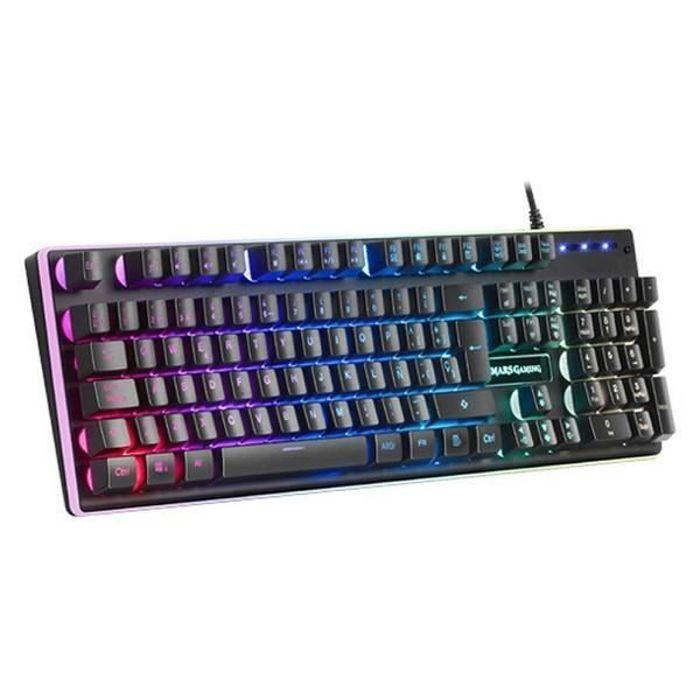 Tastatur - Mars Gaming - MK320ES - RGB - USB 2.0 - Mekanisk - Svart