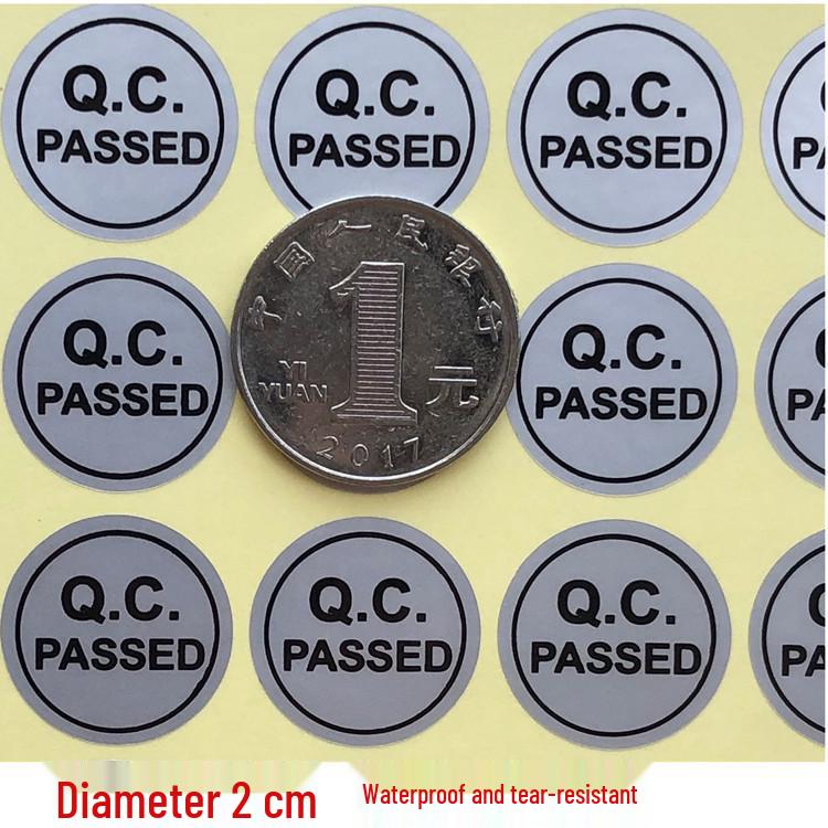 20mm Round Waterproof Laser QC Inspection Self-Adhesive Stickers