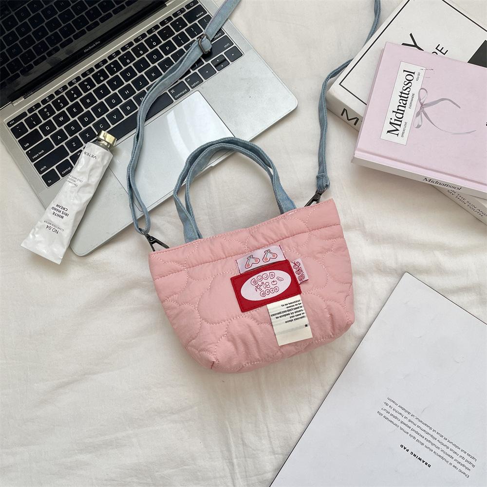 

Милая сумочка маленькая свежая на плечо сумка-мессенджер женская универсальная мини-сумочка портативная сумка для прогулок розовый