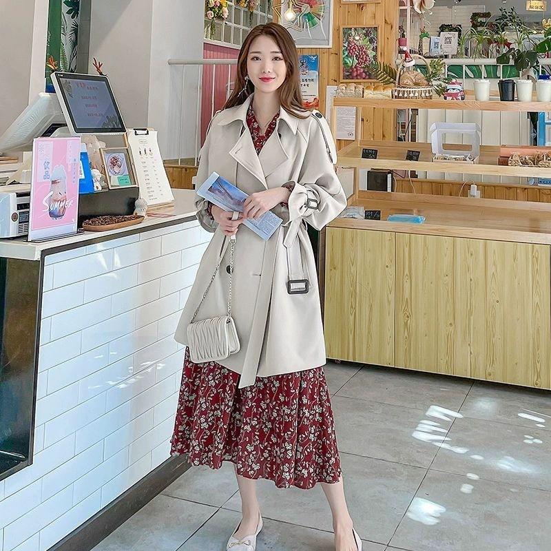 Womens Oversized Trench Coat 2026 Plus Size A-Line Longline Outerwear Chic Office Lady Style