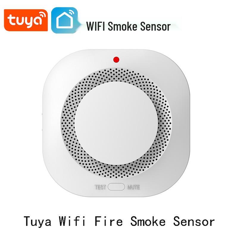 Потолочный WiFi дымовой извещатель с датчиком пожарной сигнализации TUYA No