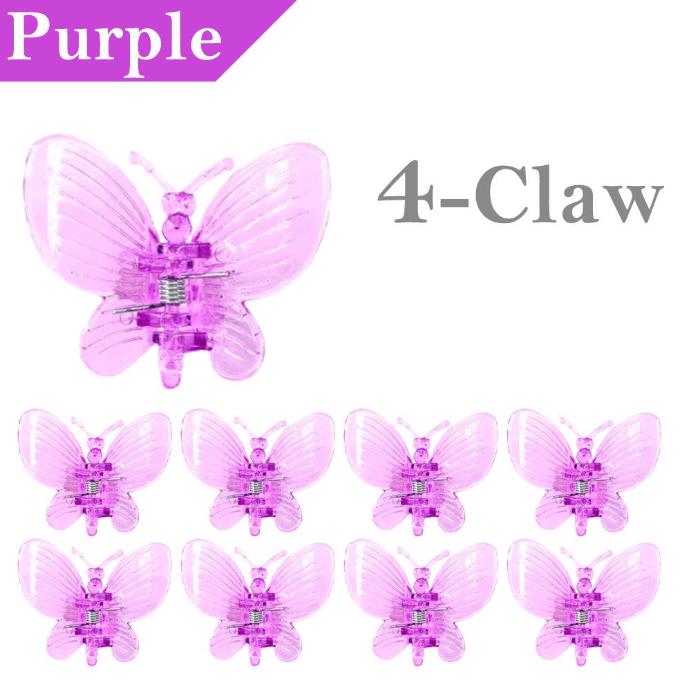 30/50/100pcs New Butterfly Plastic Plant Clips 4-Claw Orchid Flowers Support Clamp Clasp Tied Bundle Branch Climbing Vine Stem