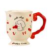 Cute Pet Cartoon Ceramic Cup Creative High Footed Mug High looking Couple Cup Student Drinking Water Cup Office Coffee Cup