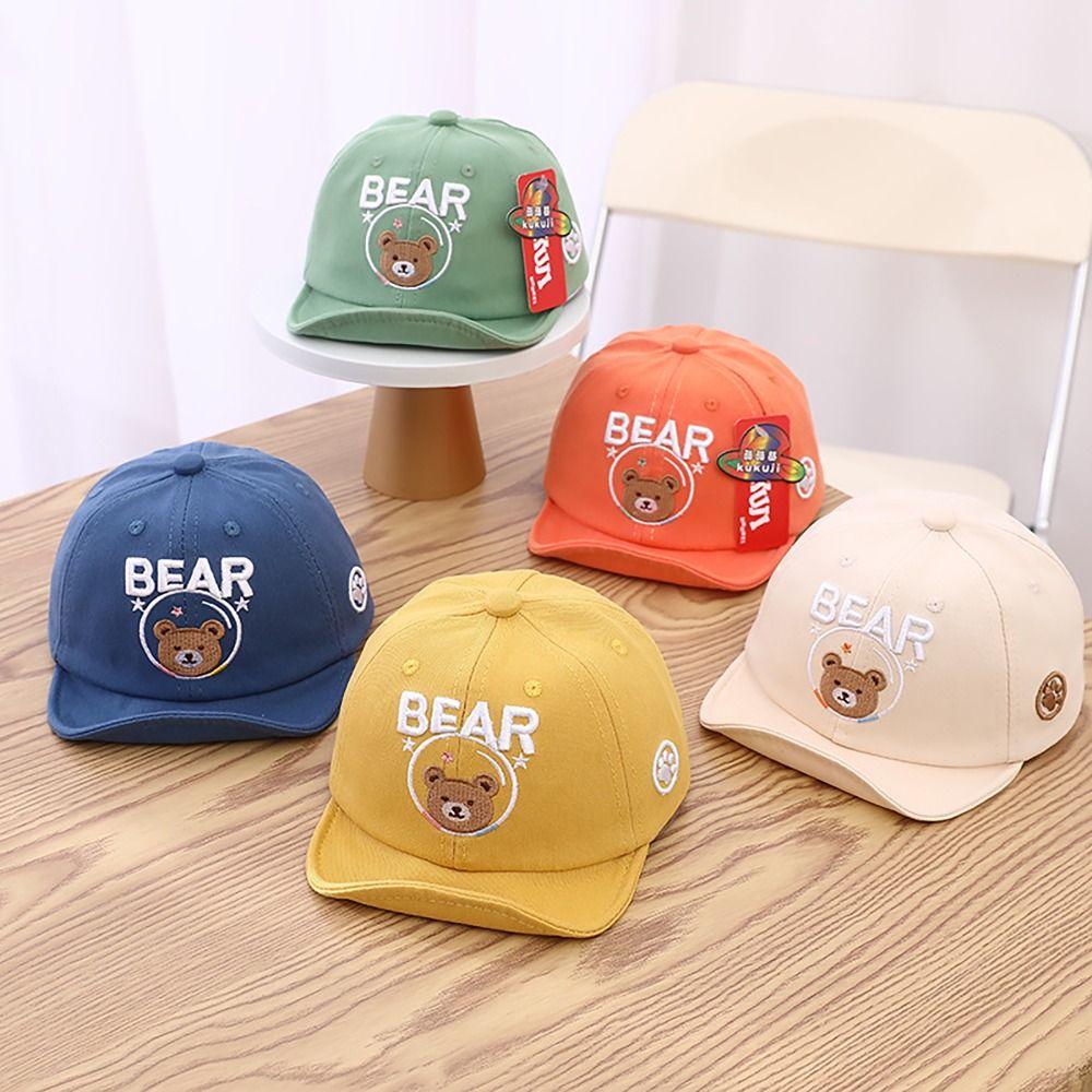 

Cotton Baby Baseball Cap Bear Peaked Hat Soft Sunscreen Cap Newborns