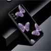 Case For Samsung Galaxy A52 A12 A32 A51 A21s A71 A13 A53 A22 A31 A72 A03 A02s A41 Black Phone Shell Beauty Pink Butterfly