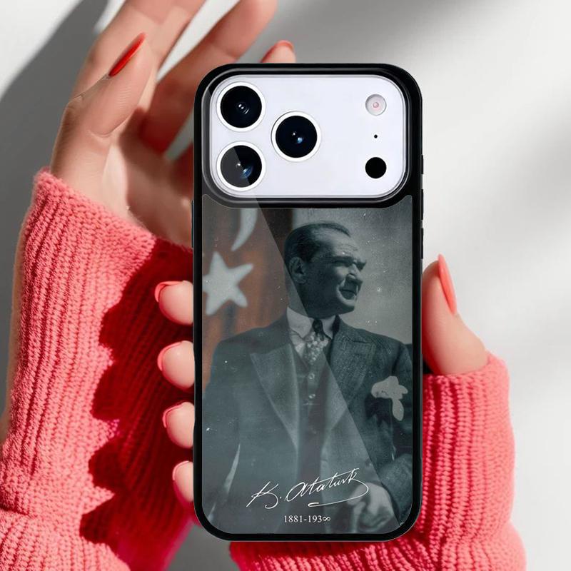 Turkey Mustafa Kemal Ataturk Phone Case for iPhone 17 Air 16e 15 14 13 Pro Max Back Cover for 12 11 Pro Coque