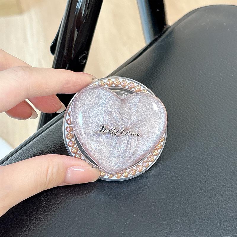 Korean Style Magnetic Retractable Phone Holder & Finger Ring - Creative Gift for Girls