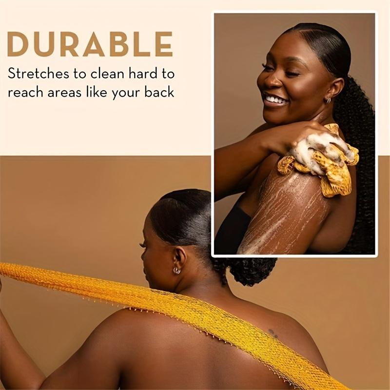 1pc Nylon Bath Scrubber, Deep Cleansing Exfoliating Towel for Sauna & Shower, Durable Personal Care Bath Tool