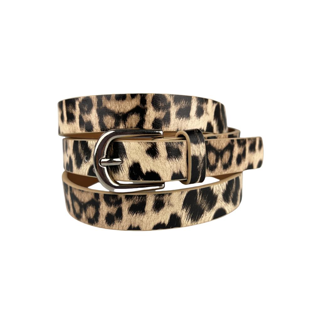 Versatile Alloy Tiger Skin and Leopard Print Belt, Sexy Unisex Belt, Fashionable and Simple Women's Alloy Pin Buckle Belt