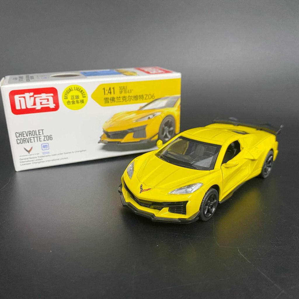 1:41 Chevrolet Corvette Z06 Alloy Car Diecasts & Toy Vehicles Car Model Miniature Scale Model Car Toys For Children