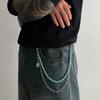 Fashion Turquoise Beaded Waist Chain for Men, Simple and High-End Denim Style Pendant, Hot-Selling Waist Chain