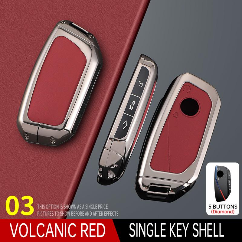 Styling Mouldings Cortex Car Remote Smart Key Fob Case Cover Shell Holder Bag with Keychain For BMW 7 Series XM IX I7 X7 G07 202