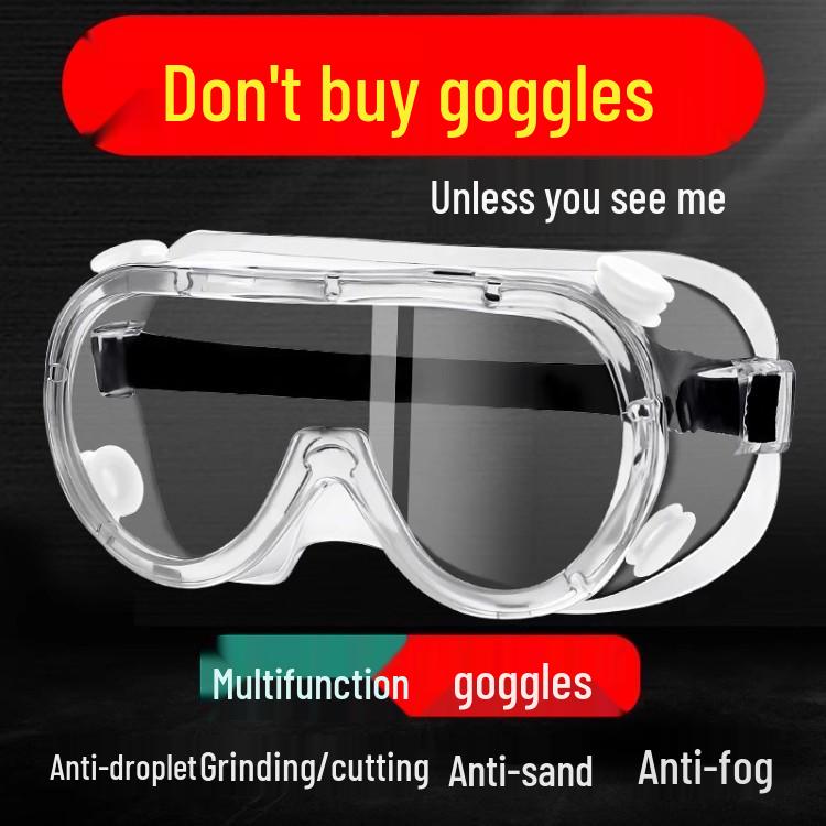 Beschlagschutzbrille, Spritzschutzbrille: Winddichte, sanddichte und staubdichte Sicherheitsbrille für Radfahren und Schleifen.