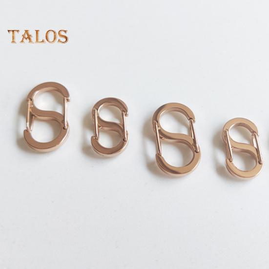 5 Stück S-Typ doppelseitige Federschnalle Sicheres Design mit doppelter Öffnung Halskettenverkürzer Armbandverbinder Schmuckherstellung Verschluss