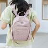 Rhombus embroidered thread rivet backpack women's new fashion travel bag casual versatile large-capacity women's backpack