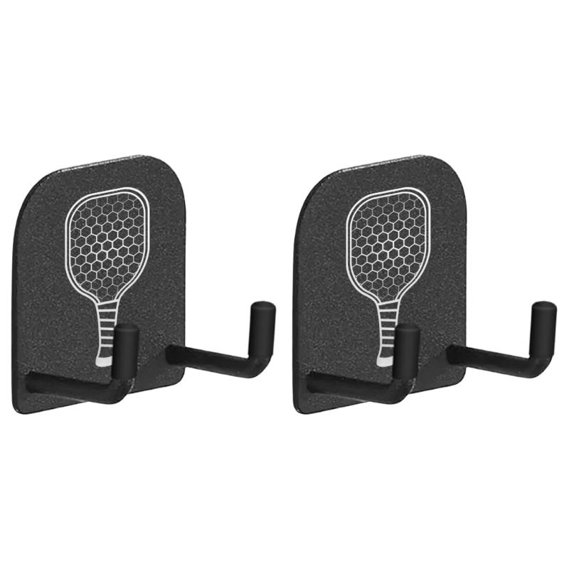 

2Pcs Universals Pickleballs Paddles Holder Wall Mount Hanger Stainless Steel Pickleballs Fence Hook Tennis Rackets Clip 1