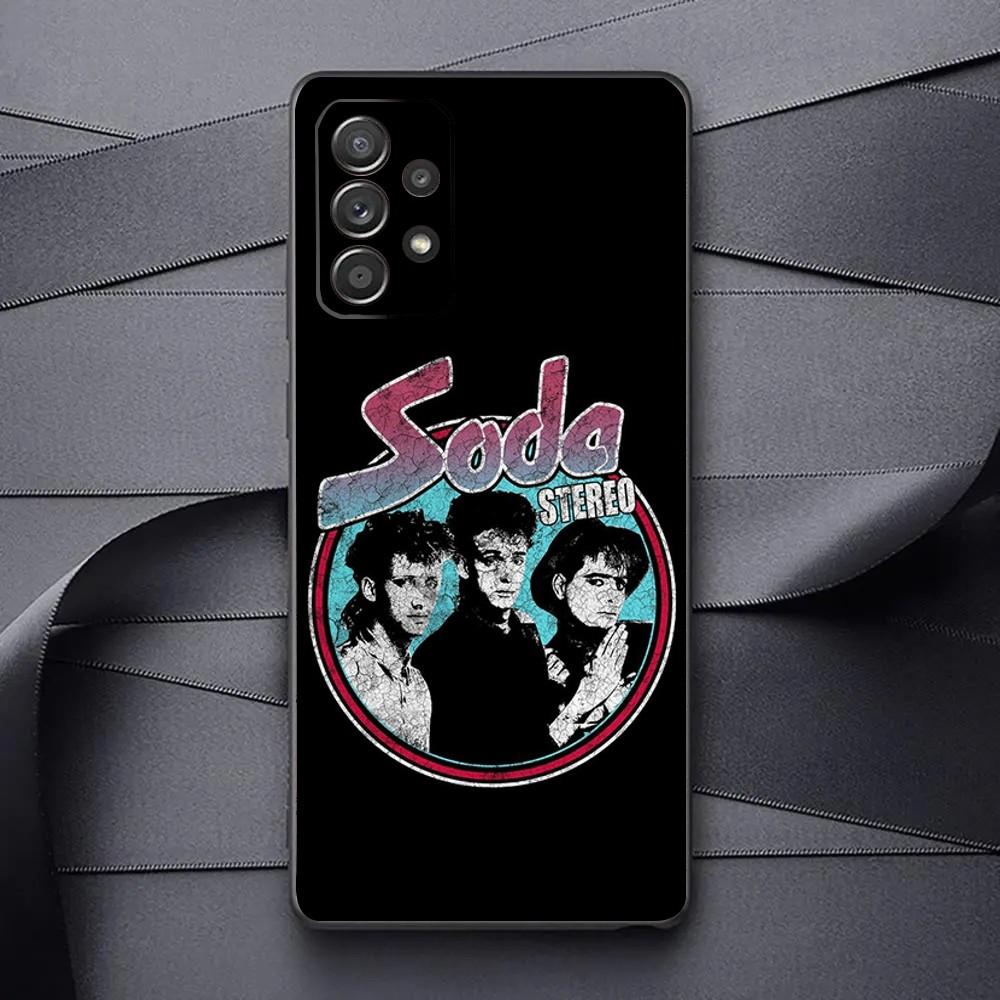 Band SODA S-STEREO  Phone Case For Samsung Galaxy A13,A21s,A22,A31,A32,A52,A53,A71,A80,A91 Soft Black Phone Cover