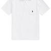 Polo Ralph Lauren Solid Pattern Embroidered Pocket Short Sleeve Polo Shirt Men Tops White MNPOKNI1N822216-100