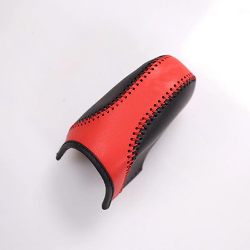 1 Piece Black Leather Car Gear Head Shift Knob Protection Cover Case  for Samsung QM6 2017 2018