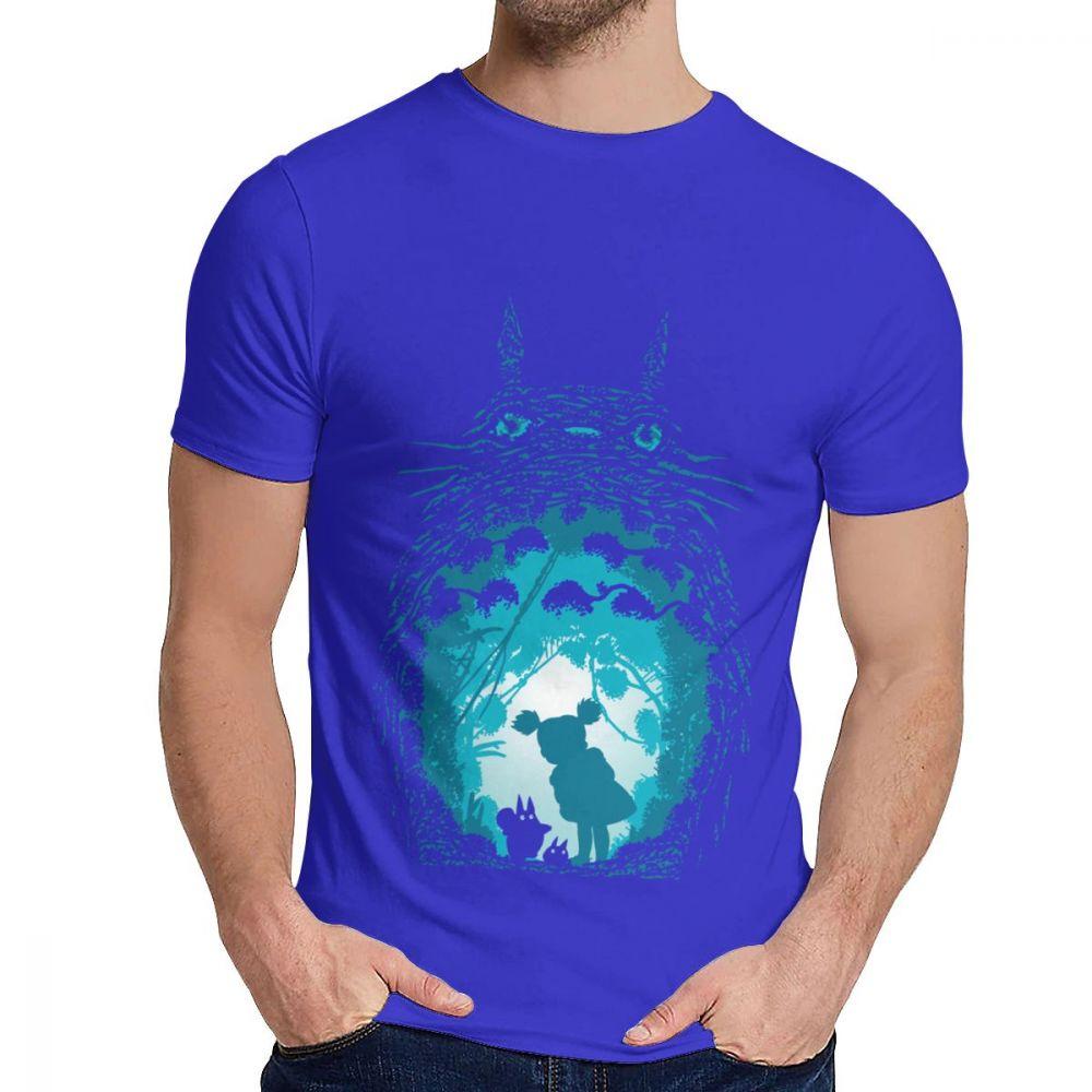 Round Neck My Neighbor Totoro Tees Hayao Miyazaki Tee Shirt Summer Men Cotton Top Tee Hot
