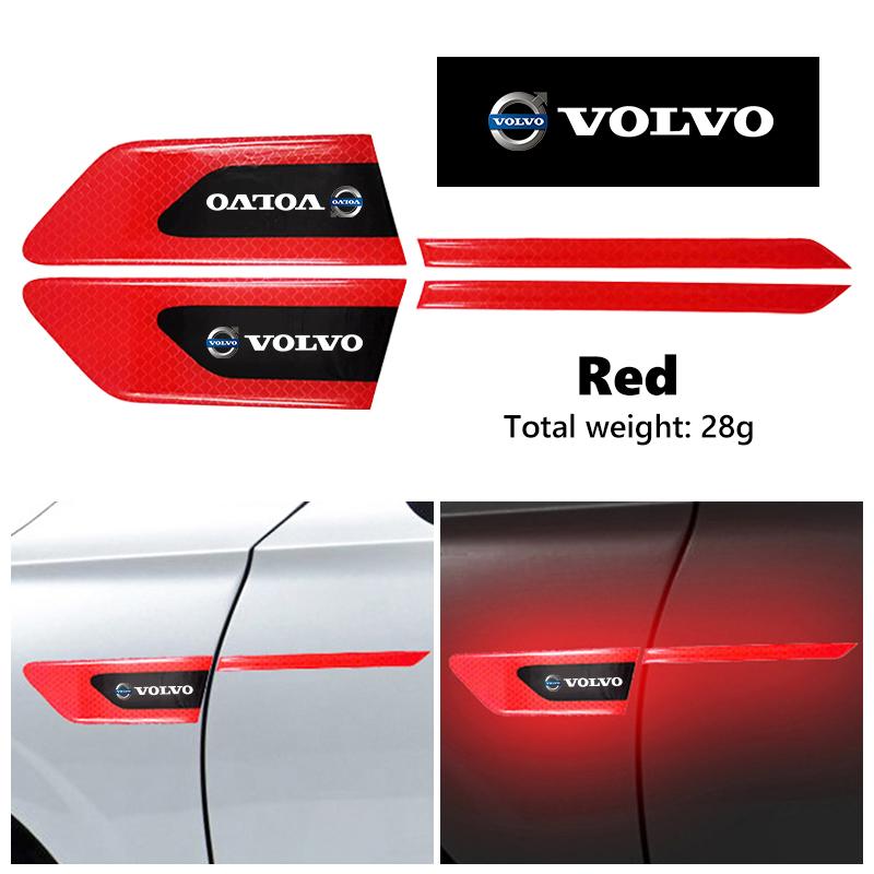 For Volvo Car Reflective Stickers Auto Anti Collision Warning Decoration V40 V60 C30 C70 S60 S80 S90 XC40 XC60 XC70 XC90 T6