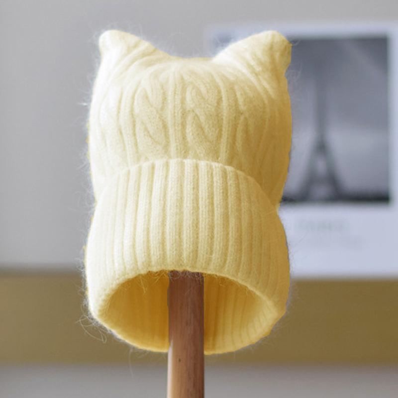 

Прекрасная теплая зимняя повседневная шапка, модный дизайн, шапка-бини, женская уличная зимняя кепка ярких цветов бежевый