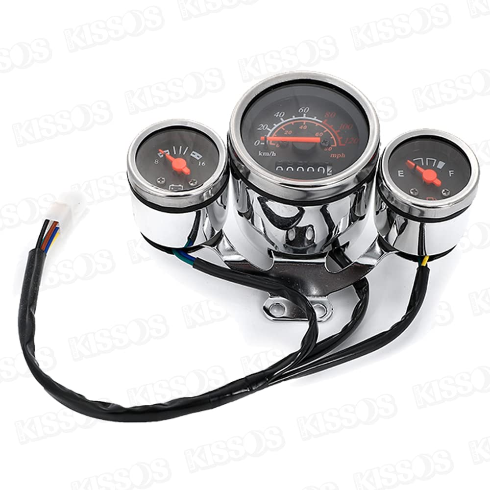 Motorcycle Instrument Meter Fuel General Speedometer, Cluster, Odometer, Kit, Voltmeter, Gauge, Purpose.