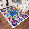 Colorful Floral Pattern Carpet with Blue, Pink, and Green Design Suitable for Use As an Anti-slip for Living Room Bedroom Sofas