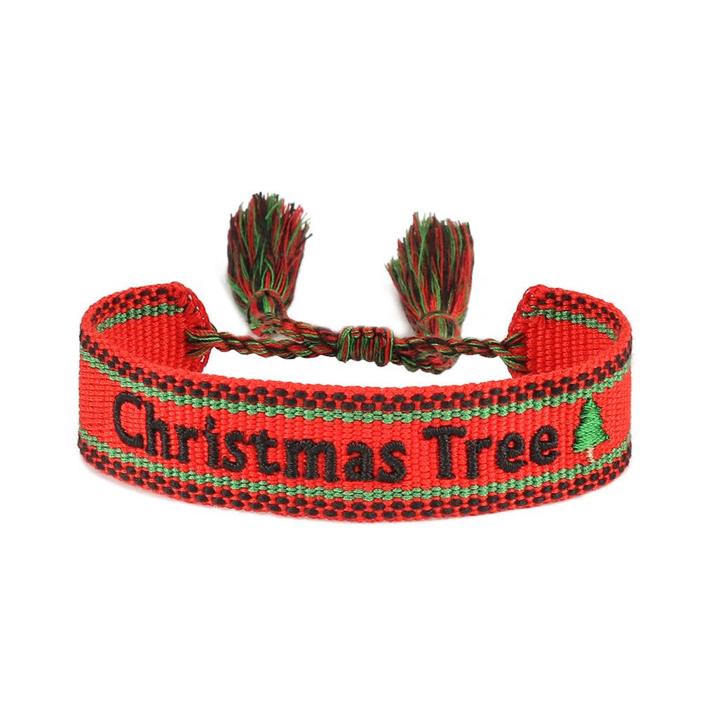 Christmas Tree Tassel Bracelet - Handwoven Creative Logo Design
