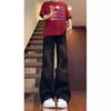 American Street Washed Old Jeans Men's Spring and Autumn Straight Loose European and American High Street Vibe Style Long Pants